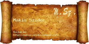 Makis Szidor névjegykártya